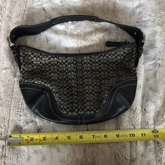 Coach signature small hobo canvas shoulder bag - Picture 6 of 7